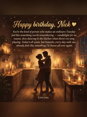 romantic birthday card for husband