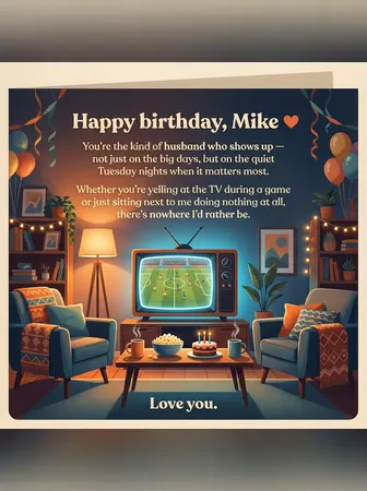 sport birthday card for husband