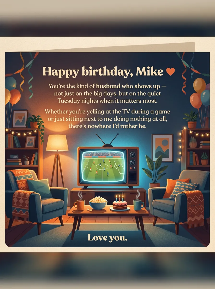 sport birthday card for husband