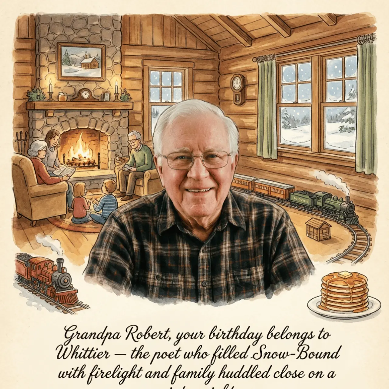 Heartfelt birthday card example with gentle colors and room for sincere custom text